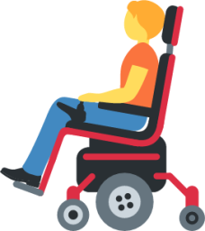 person in motorized wheelchair emoji