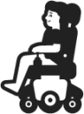 person in motorized wheelchair emoji