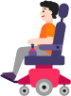 person in motorized wheelchair light emoji