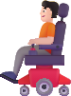person in motorized wheelchair light emoji
