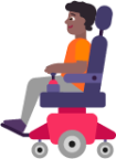 person in motorized wheelchair medium dark emoji