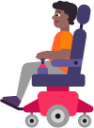 person in motorized wheelchair medium dark emoji