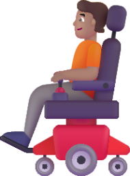 person in motorized wheelchair medium emoji