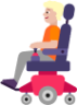 person in motorized wheelchair medium light emoji