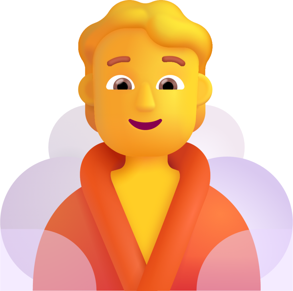 person in steamy room default emoji