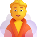 person in steamy room default emoji