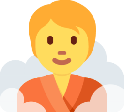 person in steamy room emoji