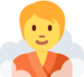 person in steamy room emoji