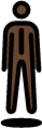 person in suit levitating: dark skin tone emoji
