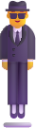 person in suit levitating default emoji