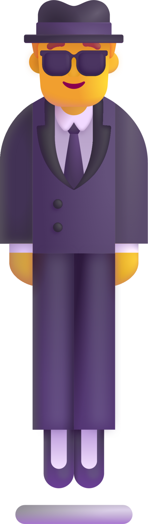 person in suit levitating default emoji