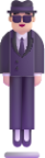 person in suit levitating light emoji