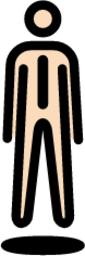 person in suit levitating: light skin tone emoji