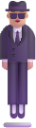 person in suit levitating medium light emoji