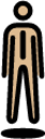 person in suit levitating: medium-light skin tone emoji
