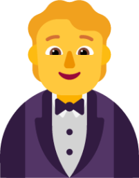 person in tuxedo default emoji