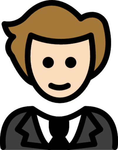 person in tuxedo: light skin tone emoji