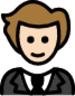 person in tuxedo: light skin tone emoji