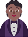 person in tuxedo medium dark emoji