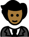 person in tuxedo: medium-dark skin tone emoji