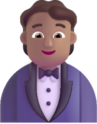 person in tuxedo medium emoji