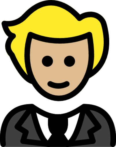 person in tuxedo: medium-light skin tone emoji
