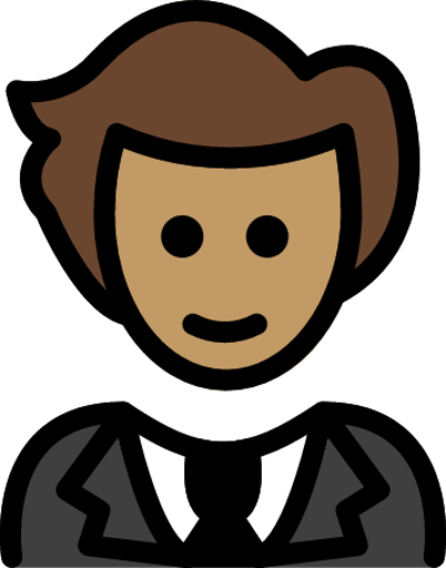 person in tuxedo: medium skin tone emoji