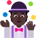 person juggling dark emoji