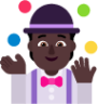 person juggling dark emoji