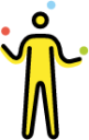 person juggling emoji