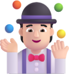 person juggling light emoji
