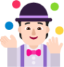person juggling light emoji