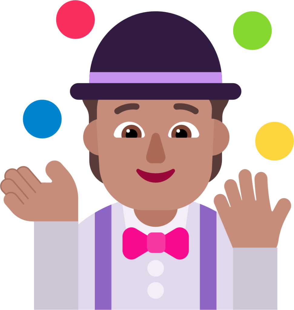 person juggling medium emoji