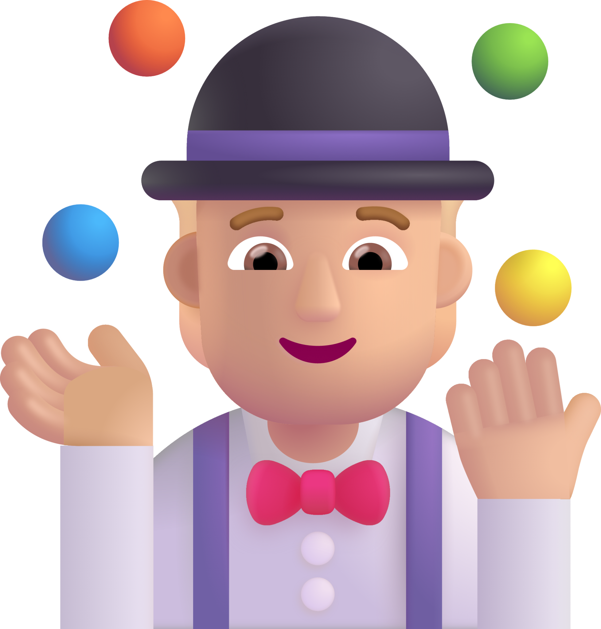 person juggling medium light emoji