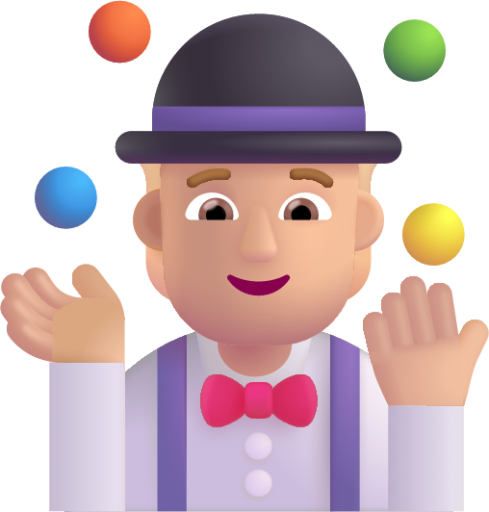 person juggling medium light emoji