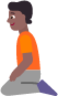 person kneeling medium dark emoji