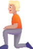 person kneeling medium light emoji