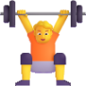 person lifting weights default emoji