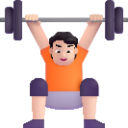 person lifting weights light emoji