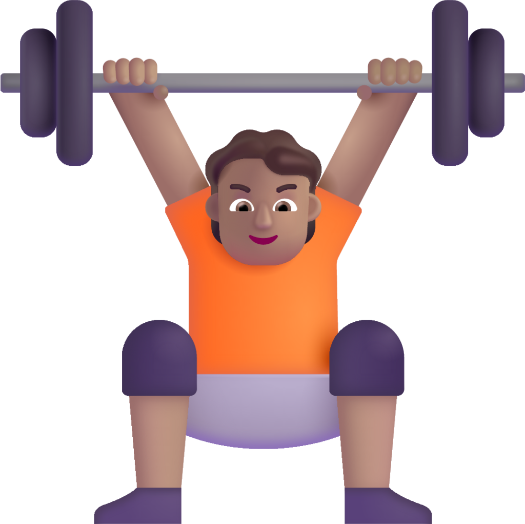 person lifting weights medium emoji