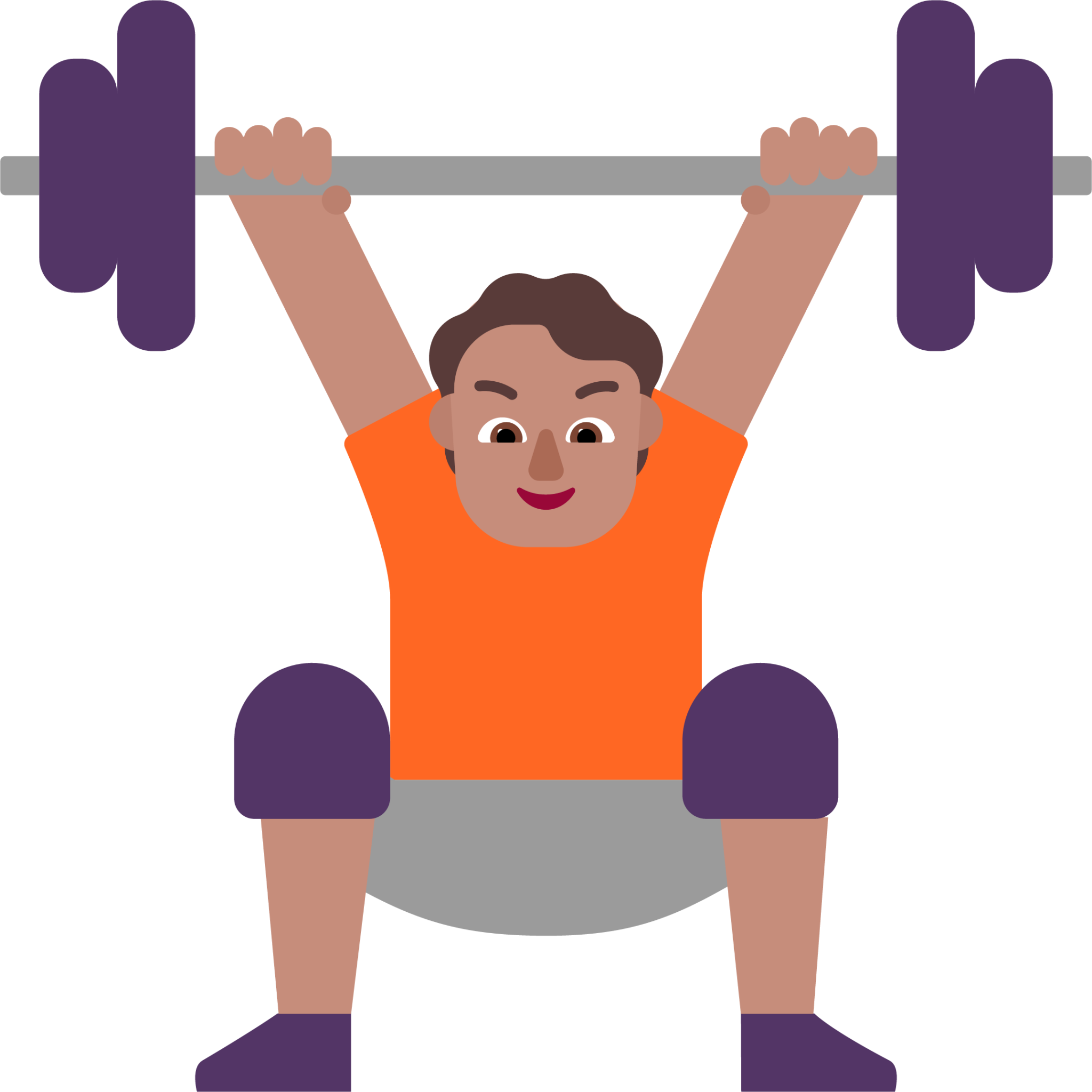 person lifting weights medium emoji