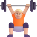 person lifting weights medium light emoji