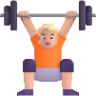 person lifting weights medium light emoji