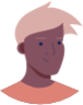 person light hair orange shirt illustration