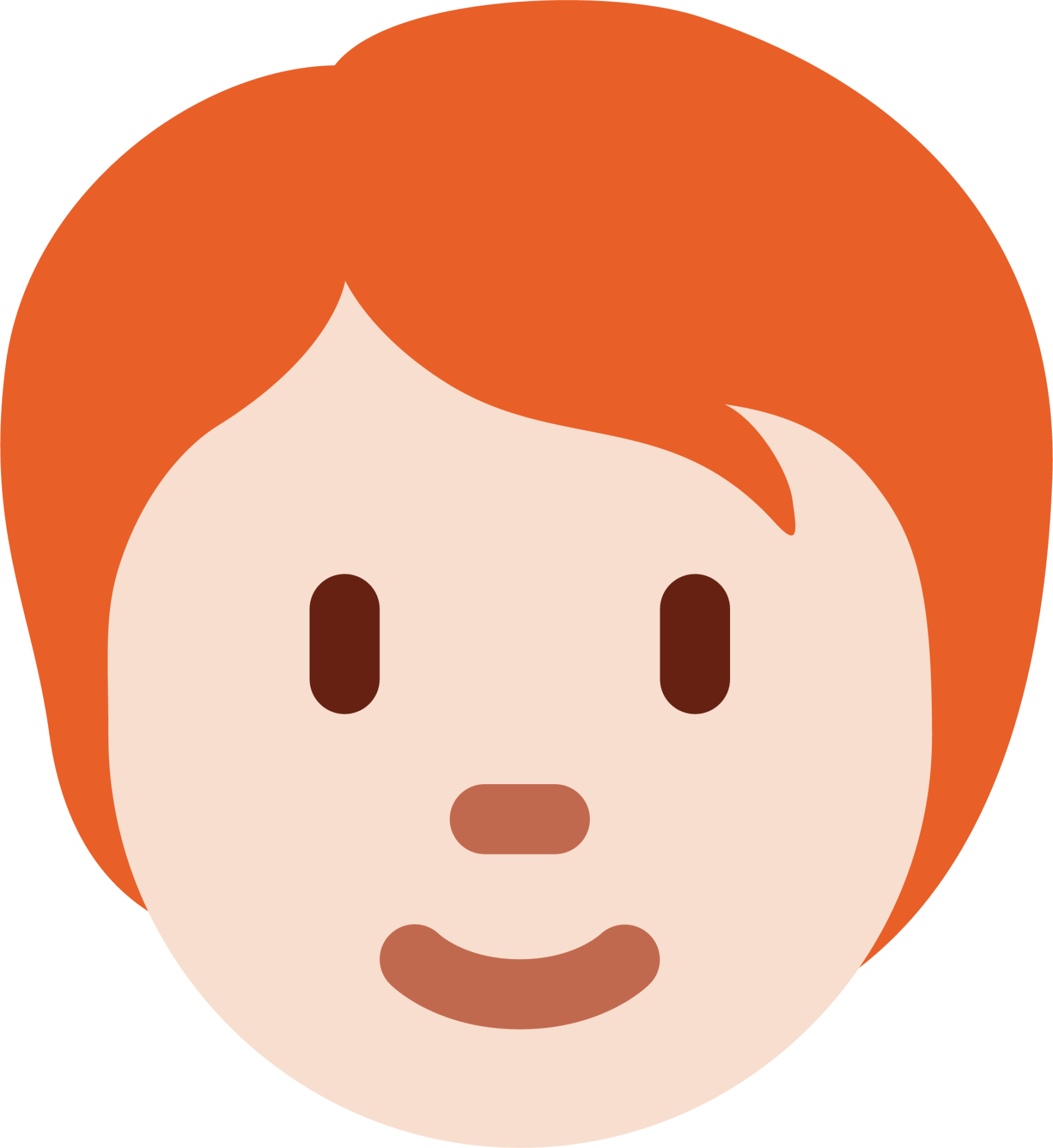 person: light skin tone, red hair emoji