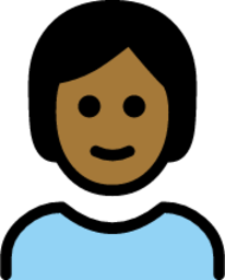 person: medium-dark skin tone emoji