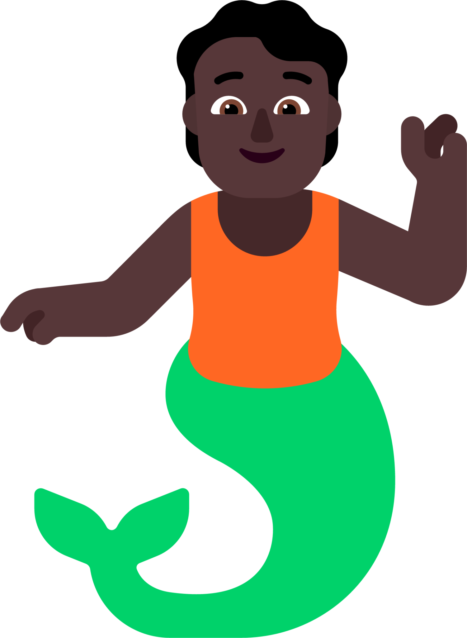 person merpeople dark emoji