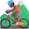person mountain biking medium dark emoji