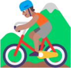 person mountain biking medium emoji