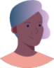 person pink hair orange shirt dark skin illustration